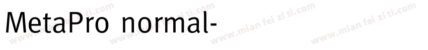 MetaPro normal字体转换